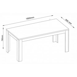 Gent table 180 cm-05A