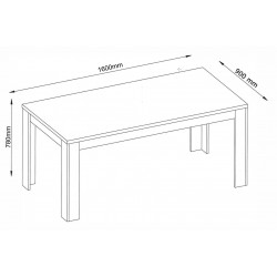 Gent tafel 160cm -06A