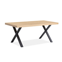 Nice table 180x90cm piétement  croisés en métal