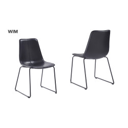 tafelset 65 zwart met 4 stoelen wim