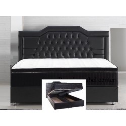 Dortmund 160x200cm bedbox baza met matras  PU zwart